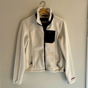 Abercrombie and Fitch Women’s Fleece zip up Jacket cream color (XS)